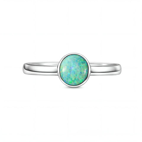 Dark Opal Ring In 925 Sterling Silver - Multicolour