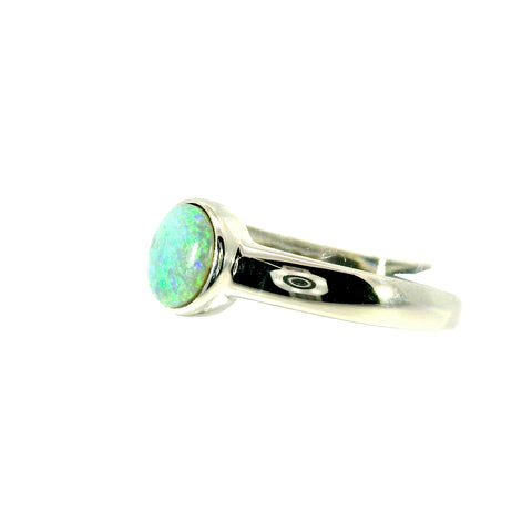 Black Opal Ring in 925 Sterling Silver - Multicolour