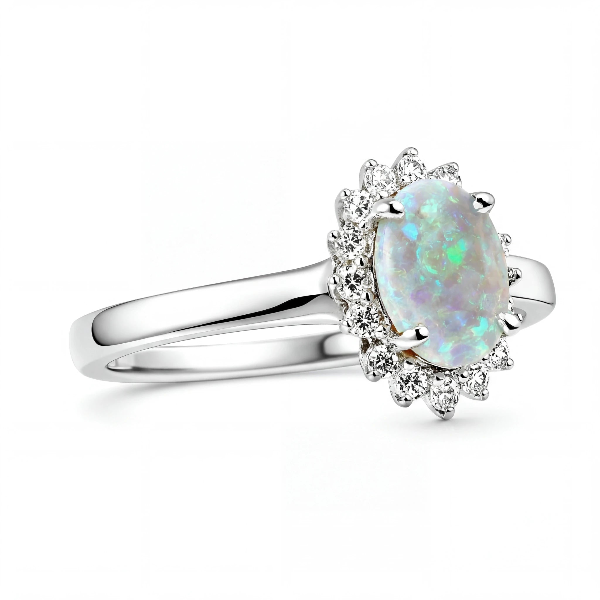 Dark Opal Ring In 925 Sterling Silver - Green-Blue - Australian Opal Cutters and Pearl Divers