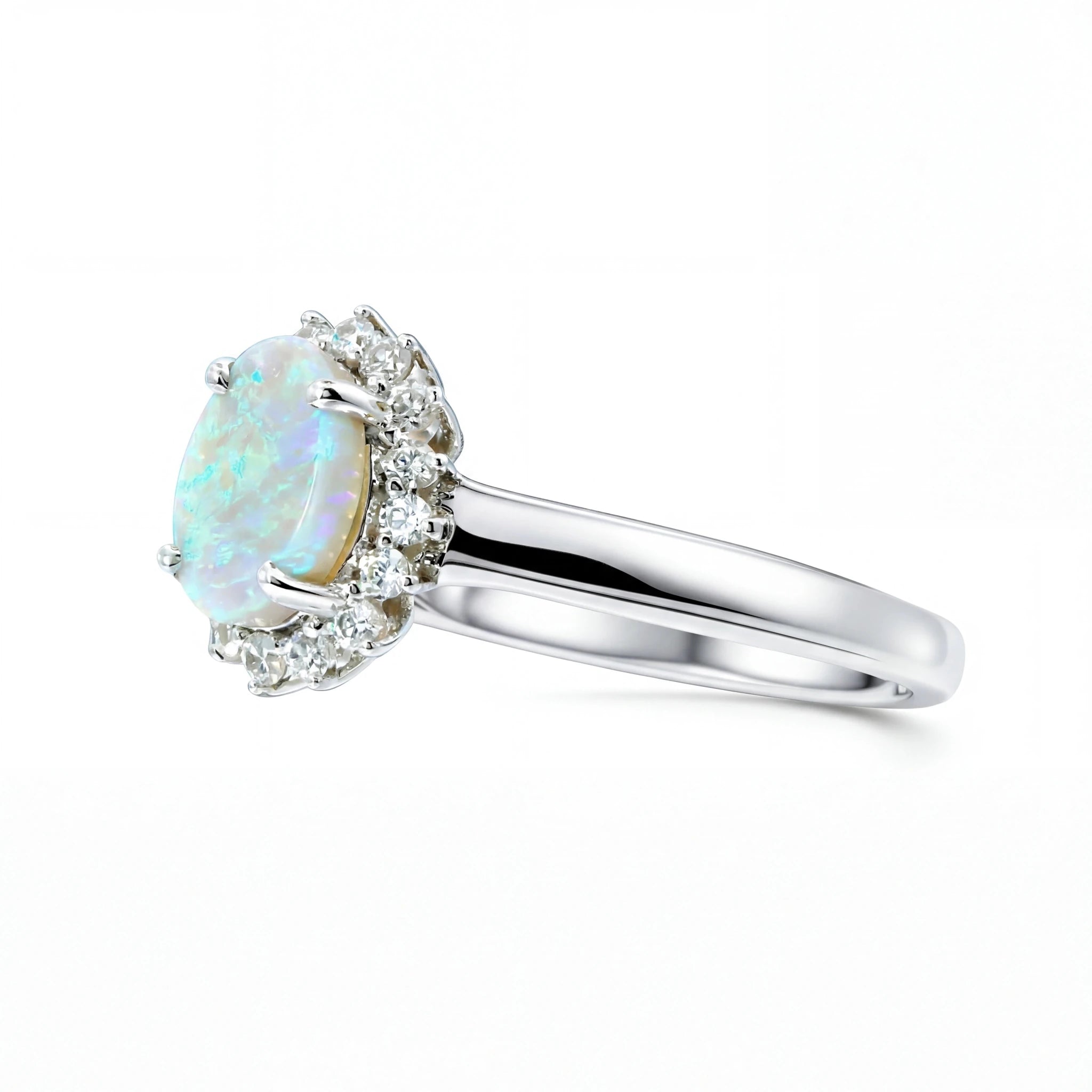 Dark Opal Ring In 925 Sterling Silver - Green-Blue - Australian Opal Cutters and Pearl Divers