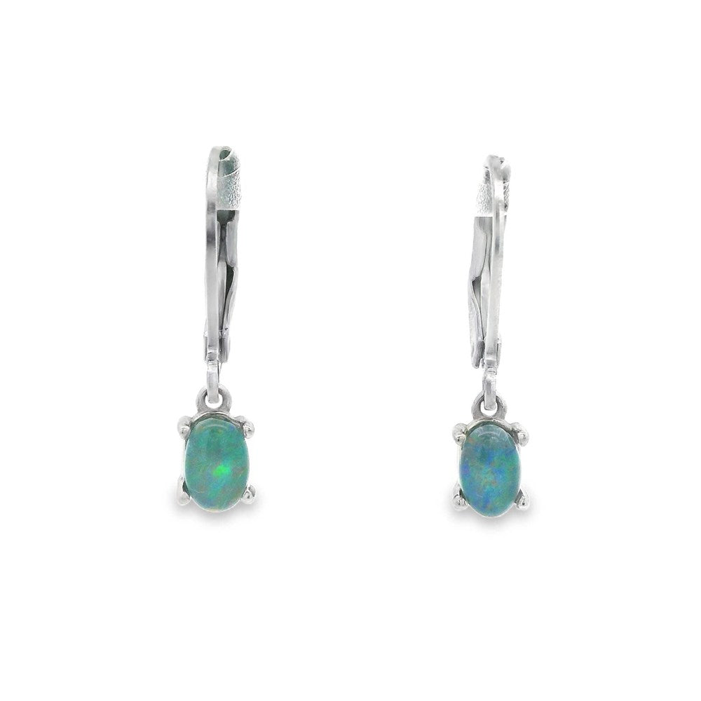 Australian Opal Triplet Earrings set in Stainless Steel