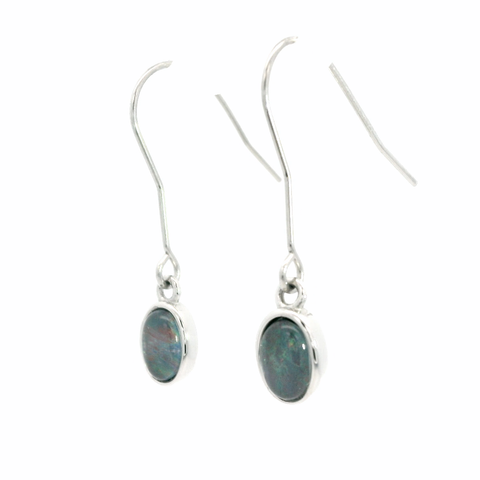 Triplet Opal Earrings set in 925 Sterling Silver