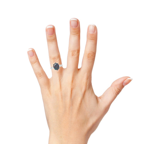 Triplet Opal Ring in Stainless Steel - Multicolour