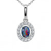 Triplet Opal Pendant in Stainless Steel