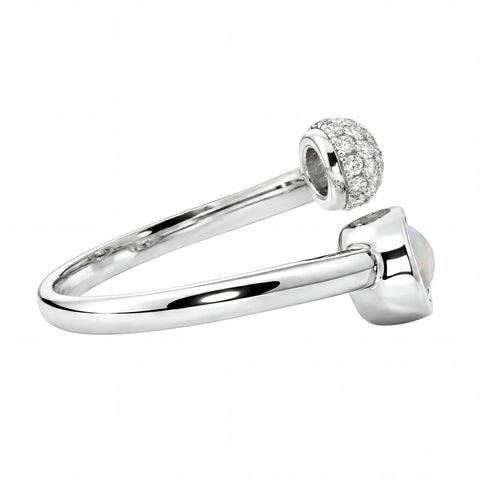 Light Opal Ring in 925 Sterling Silver - Multicolour - Australian Opal Cutters and Pearl Divers