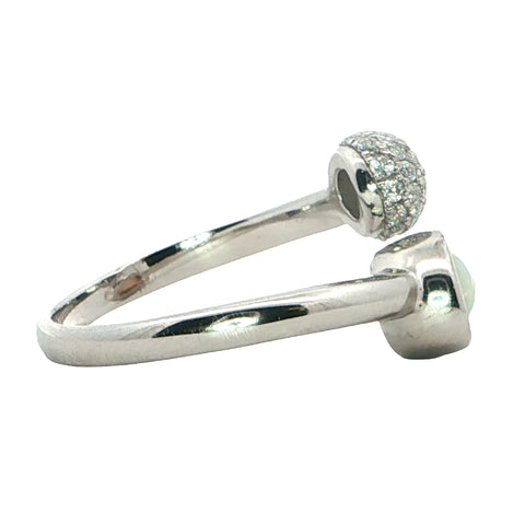 Light Opal Ring in 925 Sterling Silver - Multicolour