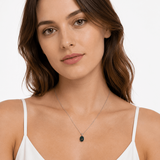 Australian Triplet Opal Pendant set in Stainless Steel - Multicolour - Australian Opal Cutters and Pearl Divers