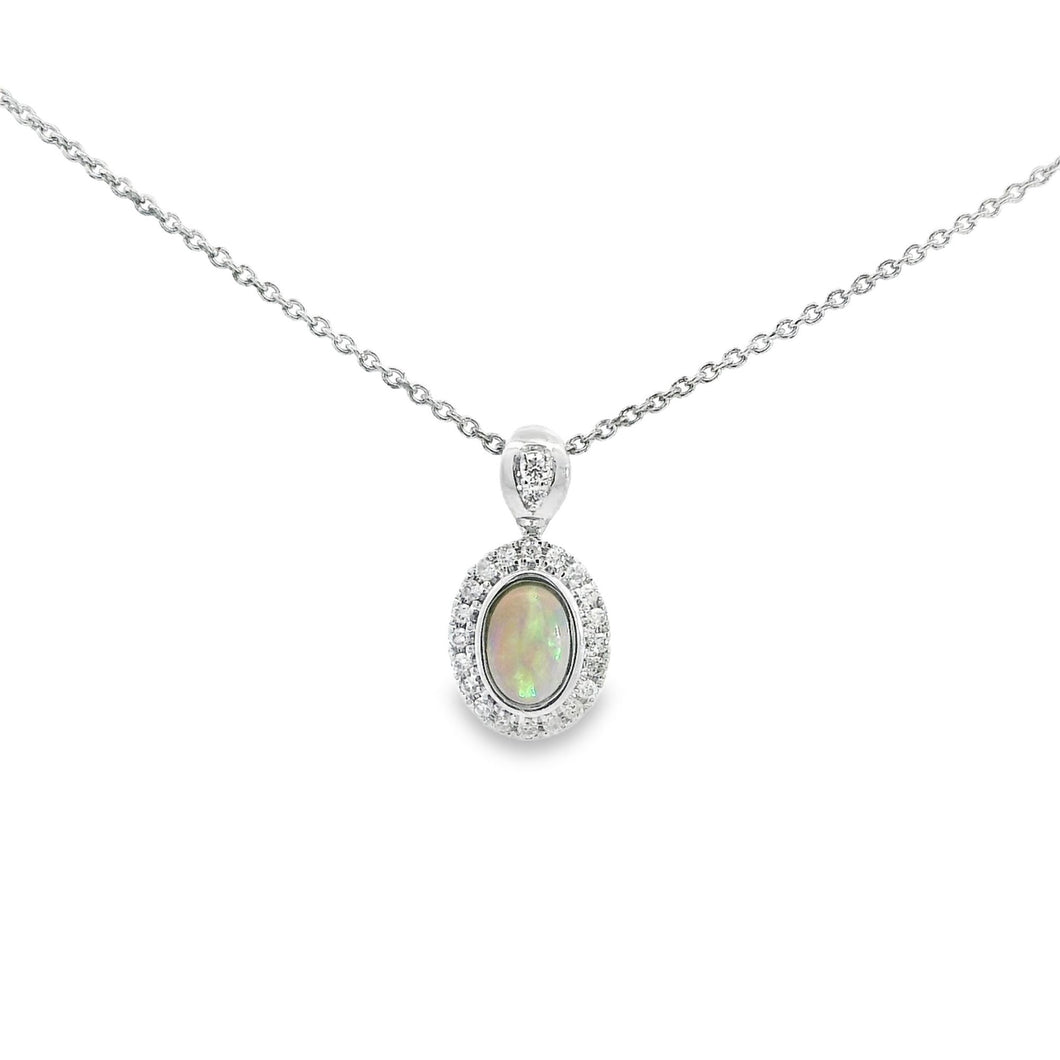 Australian Opal Black Pendant set in Sterling Silver