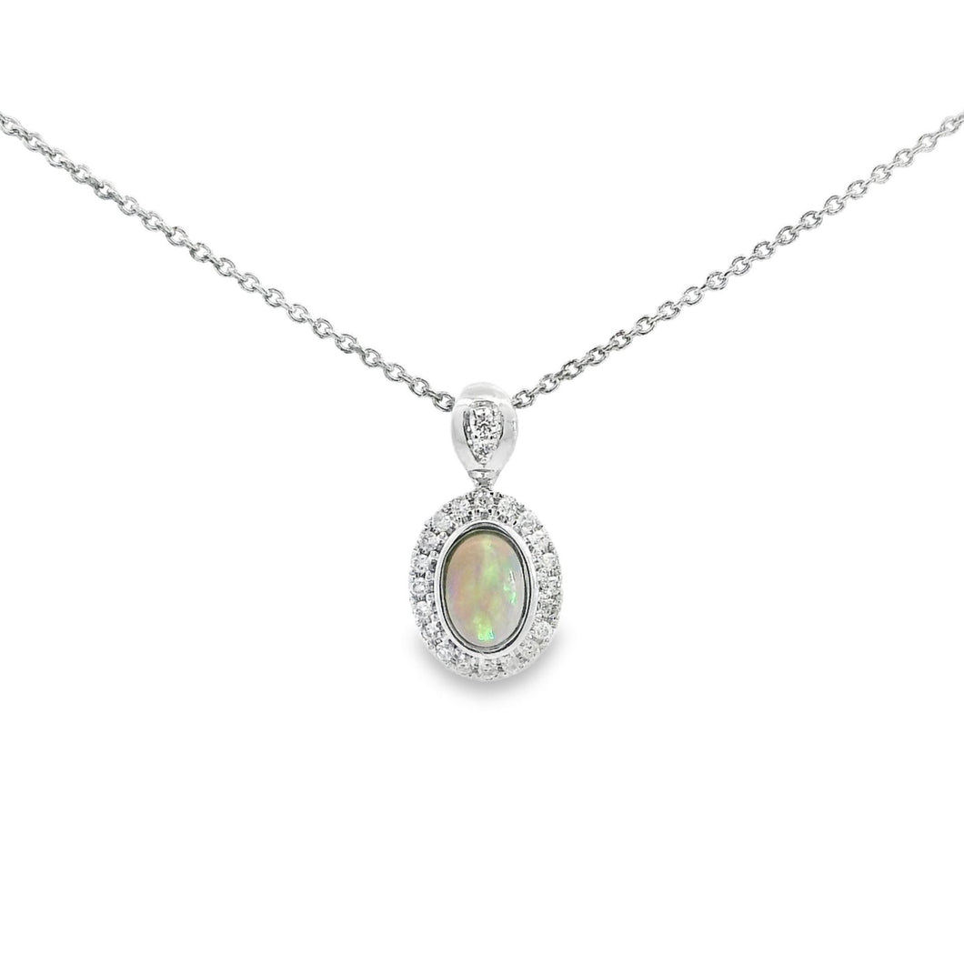 Australian Opal Black Pendant set in Sterling Silver