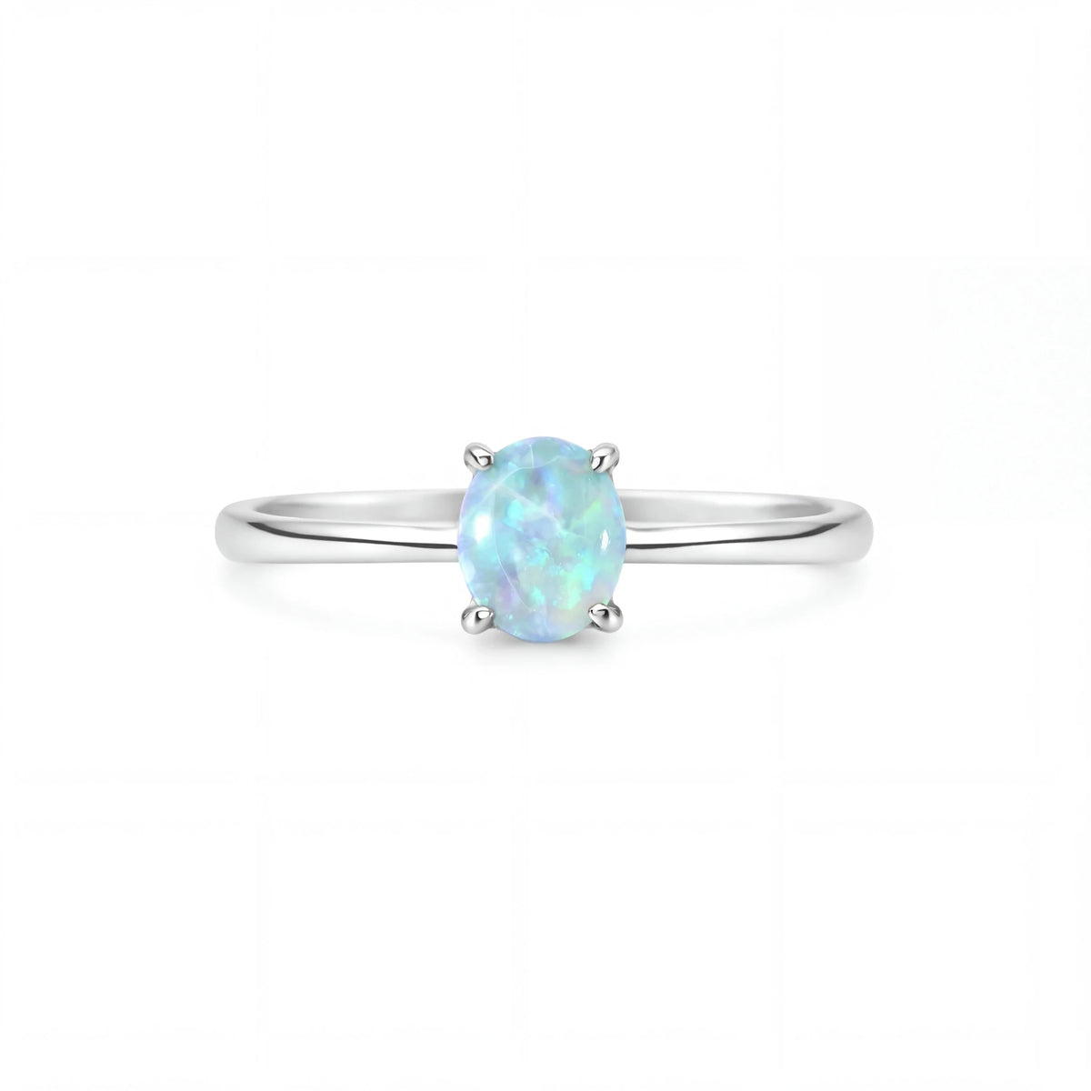 Dark Opal Ring In 925 Sterling Silver - Green-Blue - Australian Opal Cutters and Pearl Divers