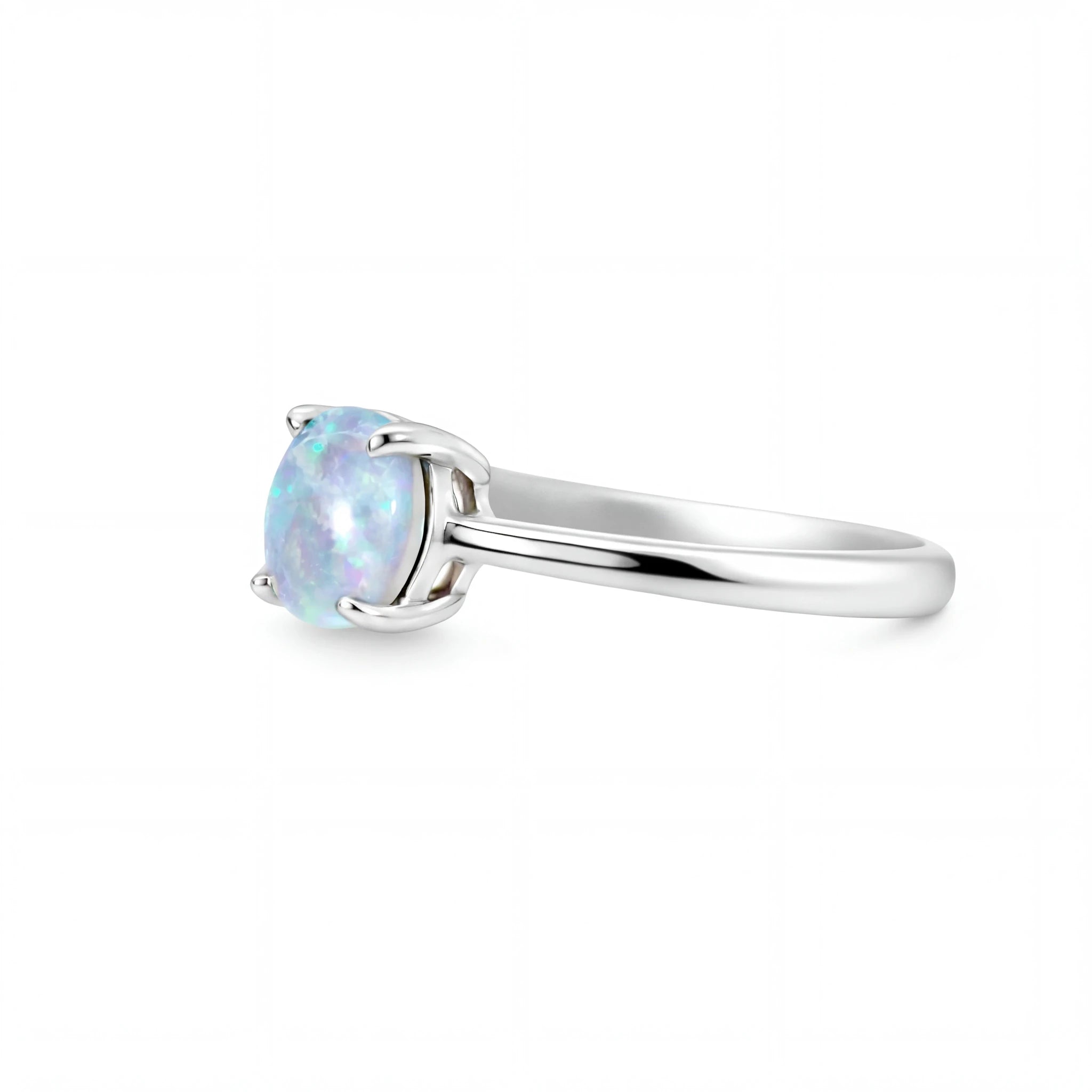 Dark Opal Ring In 925 Sterling Silver - Green-Blue - Australian Opal Cutters and Pearl Divers