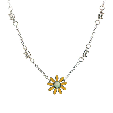 Light Opal Daisy Bracelet set in Stainless Steel