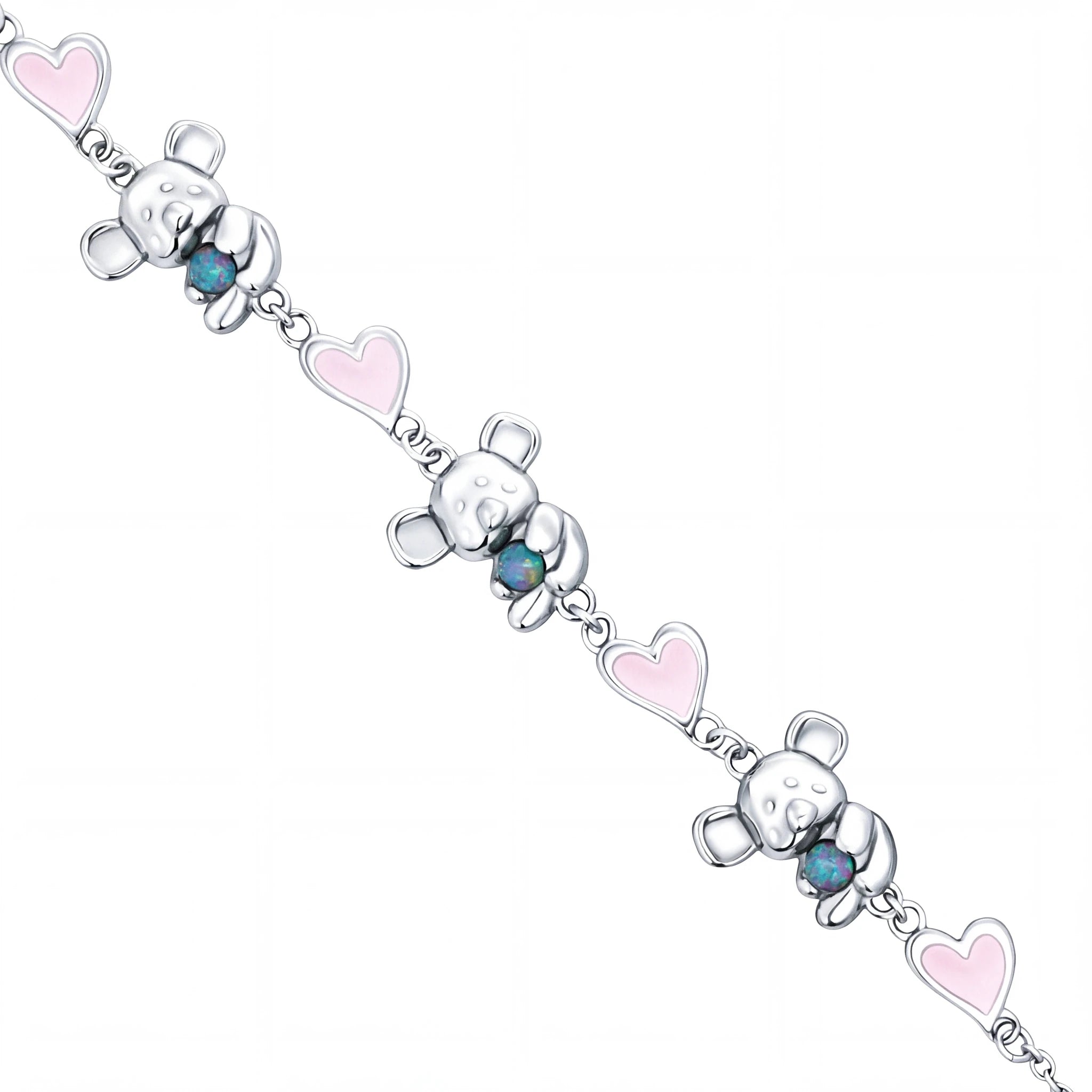 Triplet Opal Koala Bracelet set in Stainless Steel - Australian Opal Cutters and Pearl Divers
