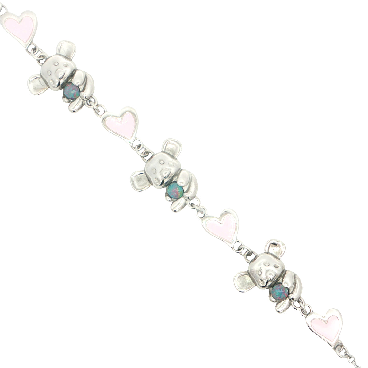 Triplet Opal Koala Bracelet set in Stainless Steel