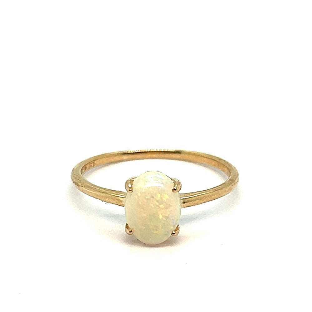 Australian Light Opal Ring Set in 9K gold