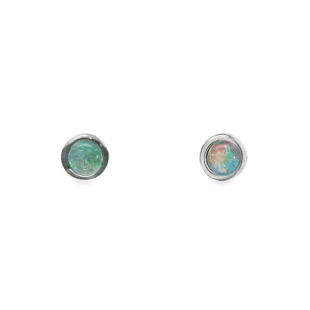 Australian Opal Triplet Earrings set in Stainless Steel