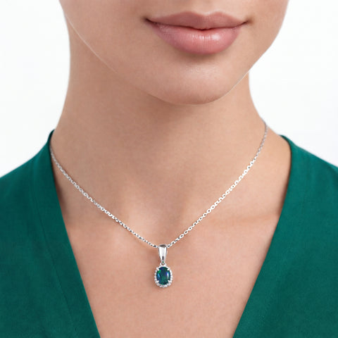 Triplet Opal Pendant in 925 Sterling Silver - Multicolour