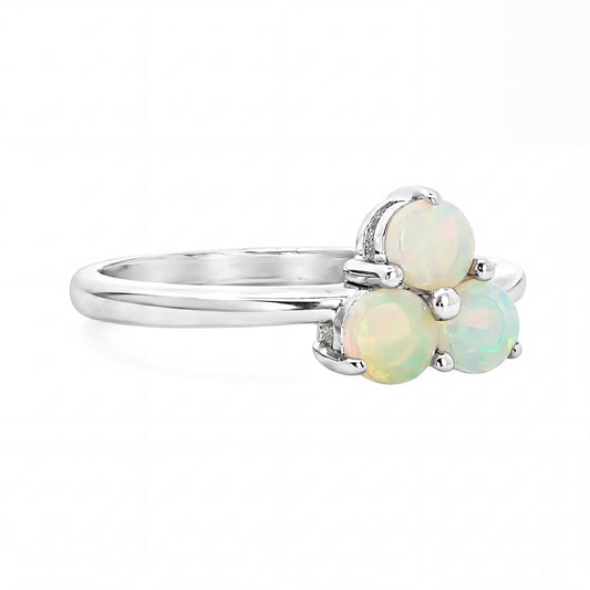 Light Opal Ring in 925 Sterling Silver - Multicolour - Australian Opal Cutters and Pearl Divers