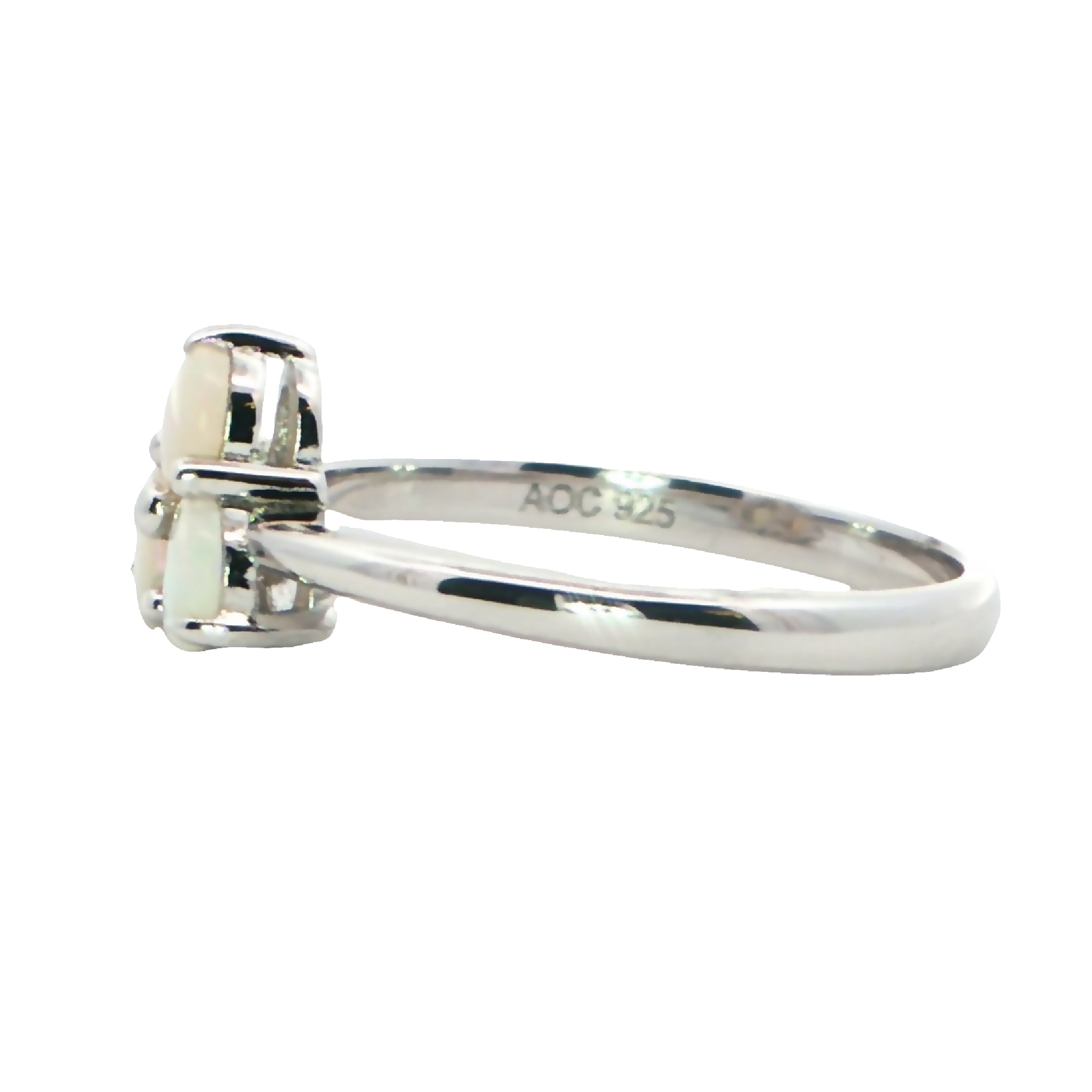 Light Opal Ring in 925 Sterling Silver - Multicolour