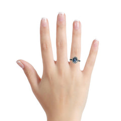 Triplet Opal Ring in Stainless Steel - Multicolour
