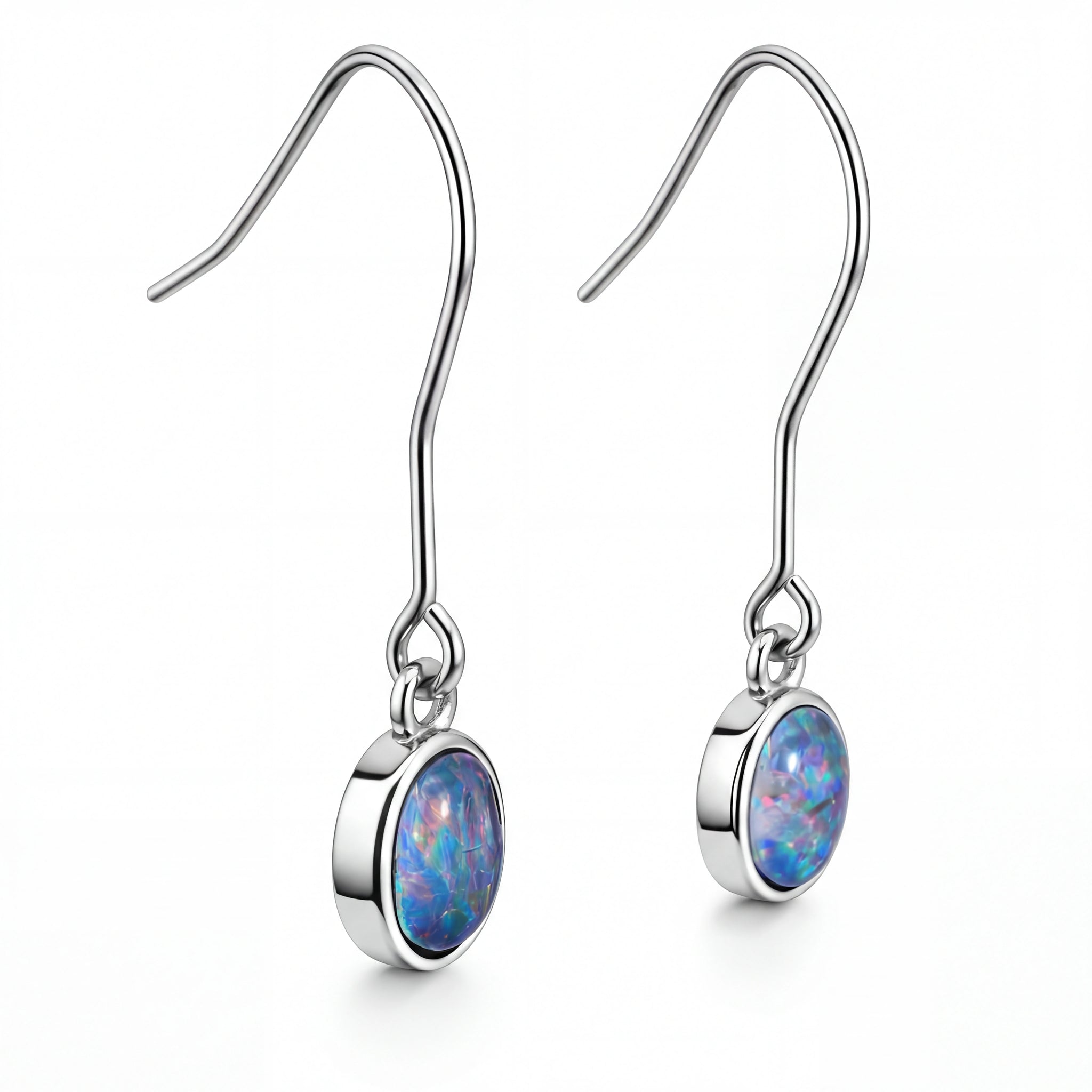 Triplet Opal Earrings in Stainless Steel - Multicolour