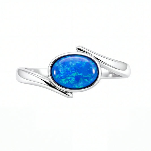 Black Opal Ring & Triplet Opal Earrings Set
