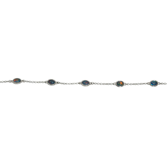 Triplet Opal Bracelet in Stainless Steel - Multicolour