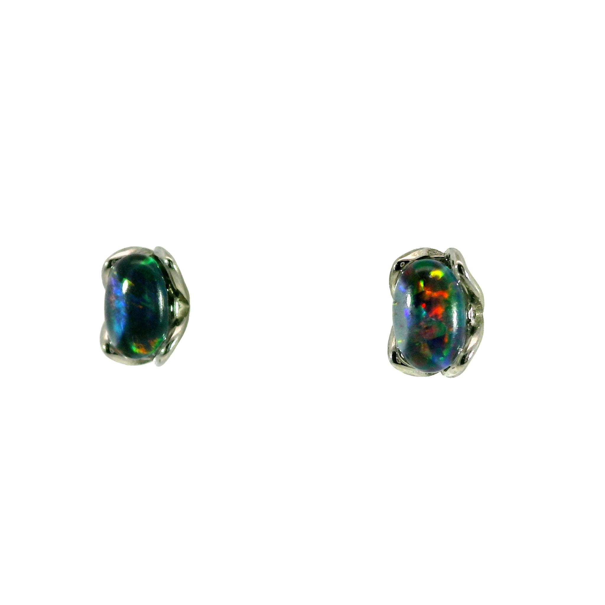 Triplet Opal Earrings in Stainless Steel - Multicolour