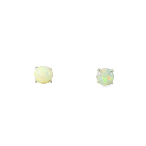 Light Opal Earrings in 925 Sterling Silver - Multicolour