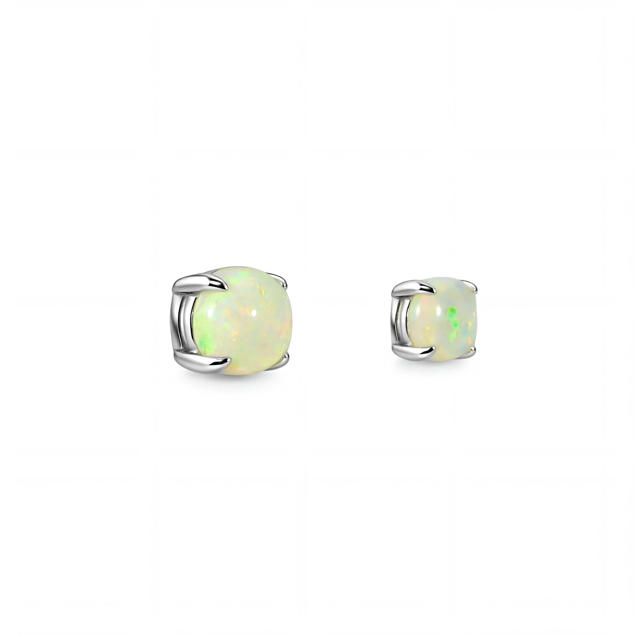 Light Opal Earrings In 925 Sterling Silver - Multicolour - Australian Opal Cutters and Pearl Divers