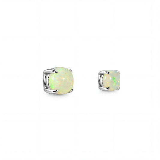 Light Opal Earrings In 925 Sterling Silver - Multicolour