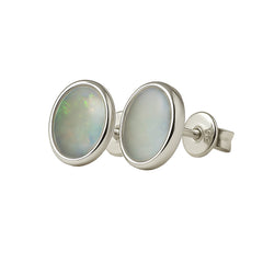Light Opal Earrings in 925 Sterling Silver - Multicolour