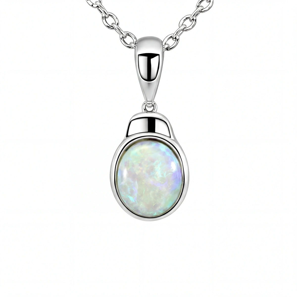 Dark Opal Pendant In 925 Sterling Silver - Green-Blue - Australian Opal Cutters and Pearl Divers