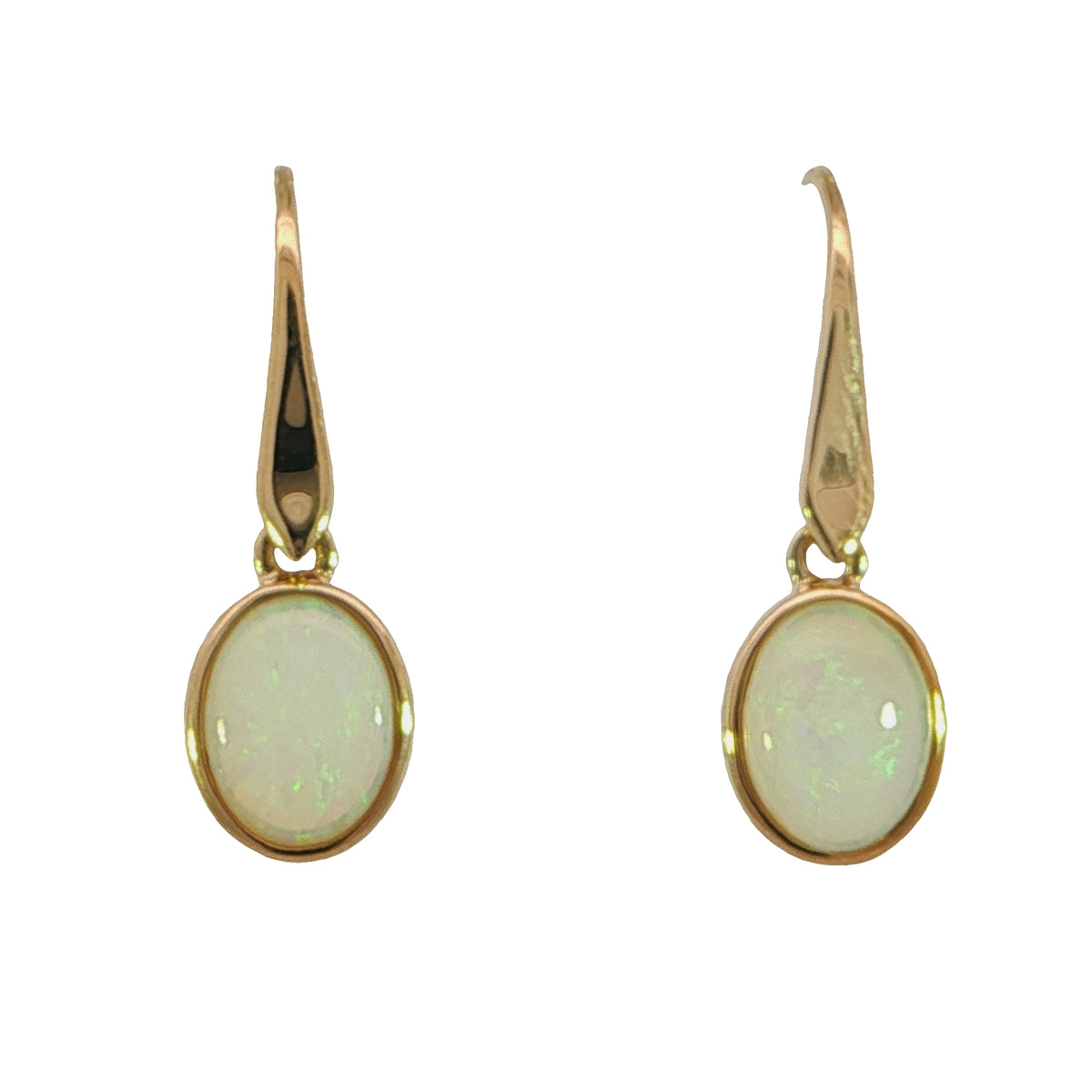 Light Opal Earring in 9K Yellow Gold