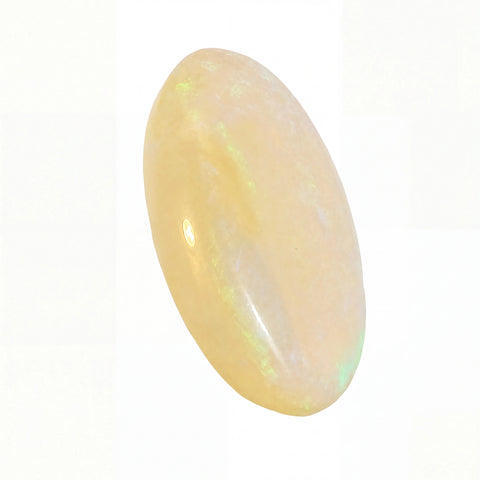 Opal stone on a white background