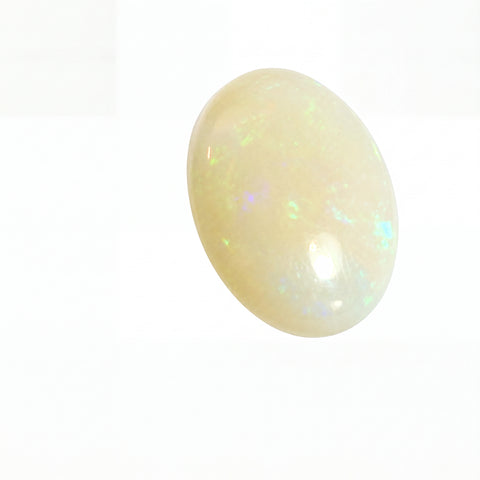 Opal gemstone on a white background