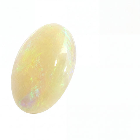 Opal stone on a white background