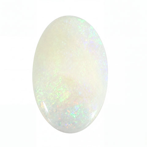White opal stone on a white background