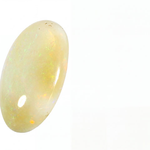 Opal stone on a white background