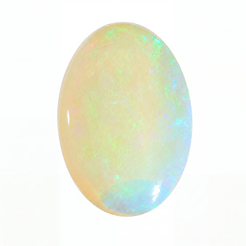 Opal stone with a white background