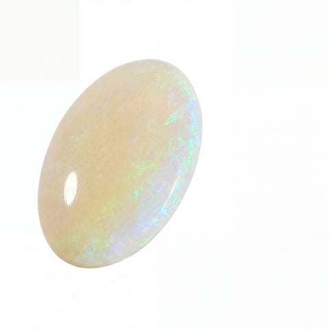 Opal stone on a white background