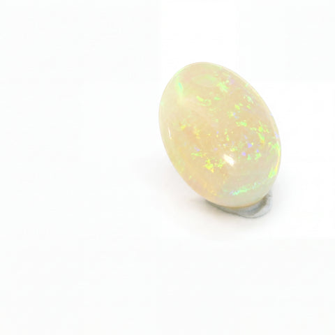 Opal stone on a white background