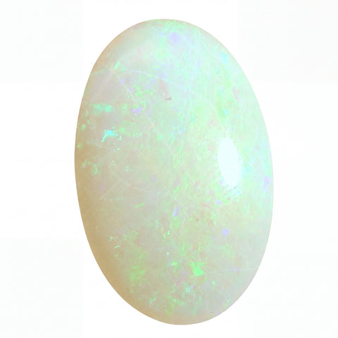 Opal stone with a white background
