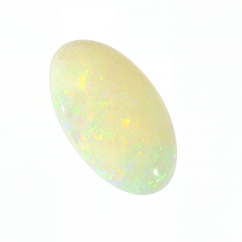 Opal stone with a white background