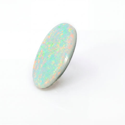 Opal stone on a white background