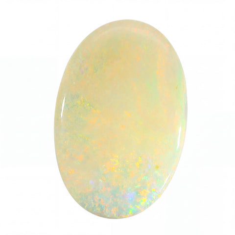 Opal stone with a white background