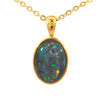 Triplet Opal Pendant in Gold Plated Stainless Steel - Australian Opal Cutters and Pearl Divers