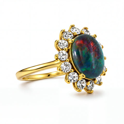 Opal Ring & Earrings Set