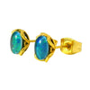 Triplet Opal Earring set in Stainless Steel Gold Plated
