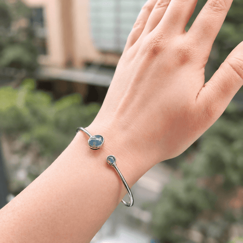 Triplet Opal Bangle set in 925 Sterling Silver - Multicolour